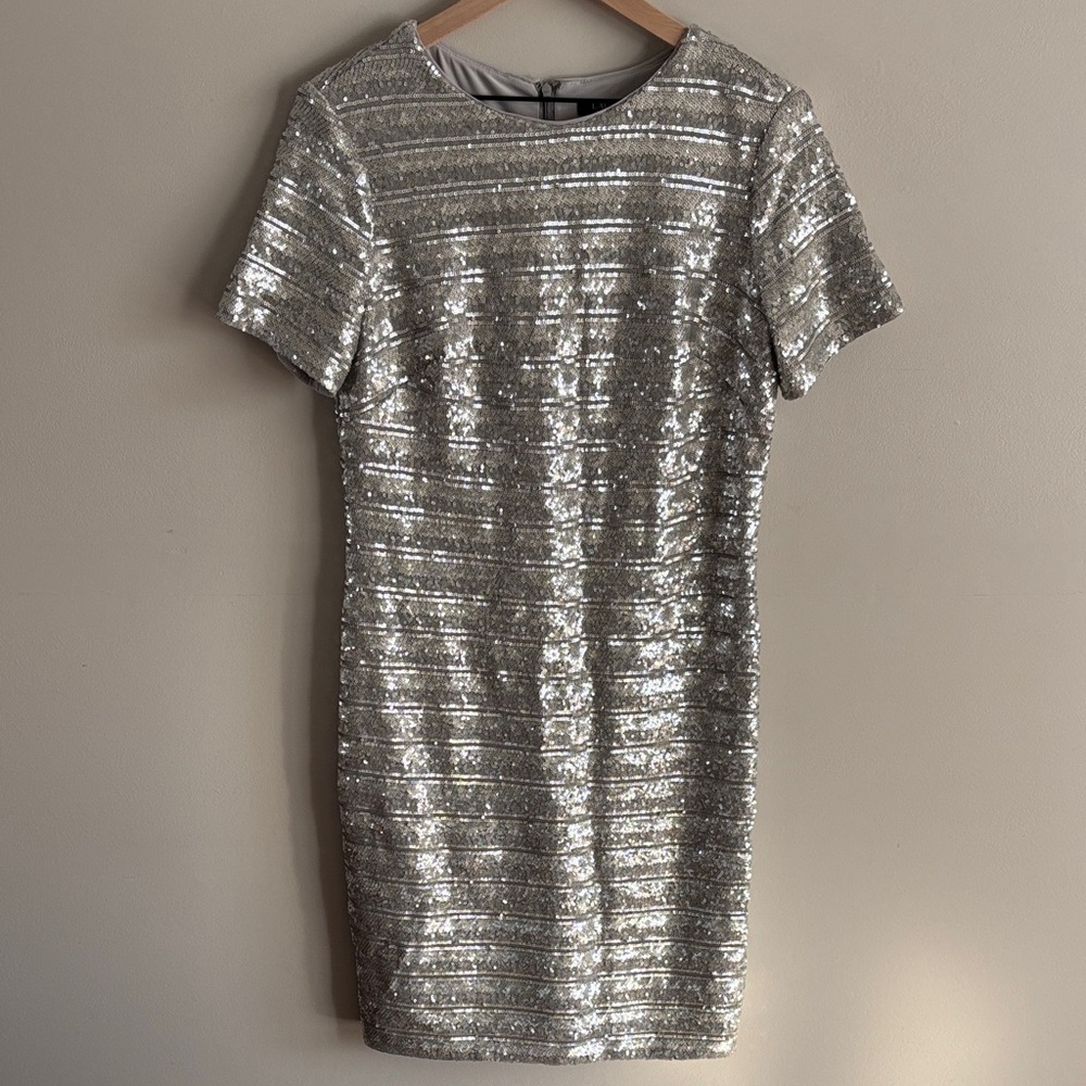 Lauren Ralph Lauren•  Silver Sequin dress